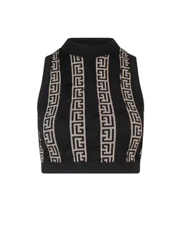 Balmain: Топ из шерсти