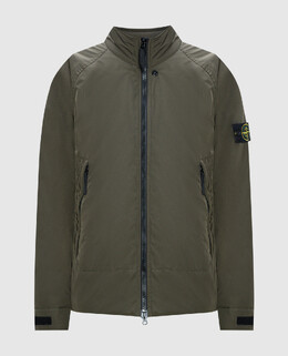 Stone Island: Куртка цвета хаки 