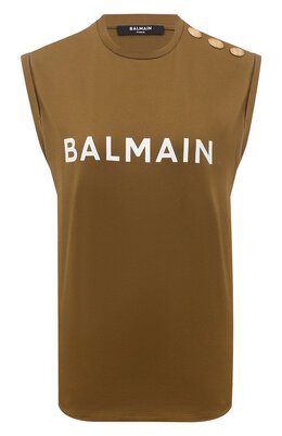 Balmain: Хлопковая майка 