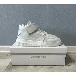 CALVIN KLEIN: Белые кроссовки Cupsole