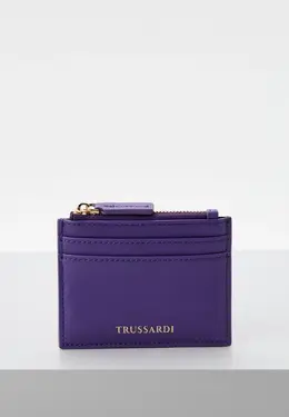 Trussardi: Фиолетовый кошелёк 
