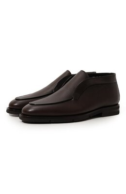 Santoni: Тёмные ботинки 