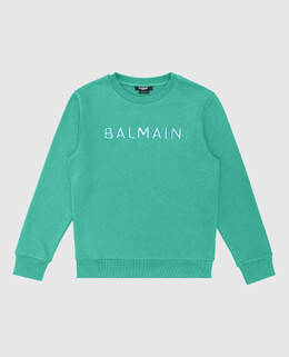 Balmain: Зелёный свитшот