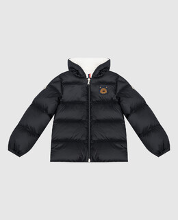 Moncler ENFANT: Синий пуховик 