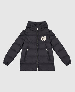 Moncler ENFANT: Синий пуховик 