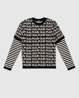 Balmain: Чёрный свитер 