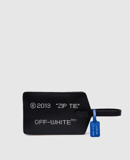 Off-White: Чёрный клатч Zip Tie