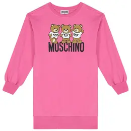 Moschino Kids: Розовое платье