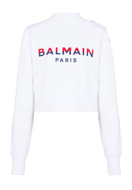 BALMAIN: Белый свитшот 