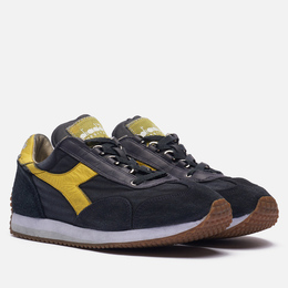 Diadora: Чёрные кроссовки Heritage Equipe