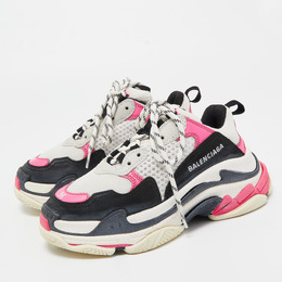 Balenciaga: Многоцветные кроссовки Triple S