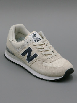 New Balance: Бежевые кроссовки 574