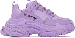 Balenciaga: Фиолетовые кроссовки  Triple S