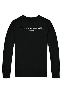 Tommy Hilfiger: Чёрная толстовка  Essential