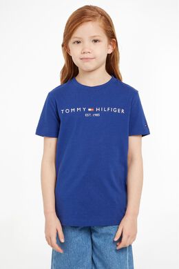 Tommy Hilfiger: Синяя футболка  Essential