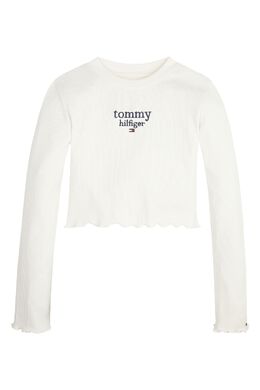 Tommy Hilfiger: Бежевый топ Tommy