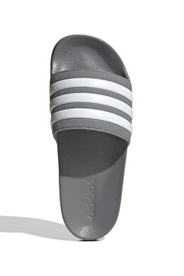 Adidas: Серые шлёпанцы  Adilette