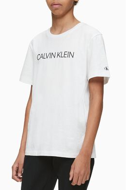 Calvin Klein: Белая футболка 