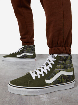 Vans: Зелёные кеды Sk8-Hi