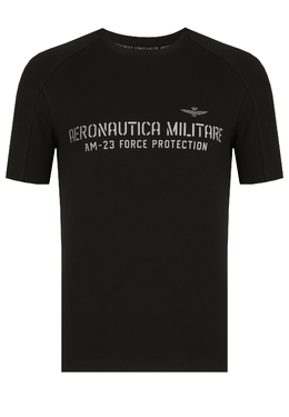 AERONAUTICA MILITARE: Чёрная футболка 