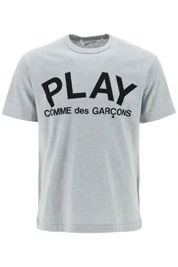 Comme Des Garcons Play: Футболка  Play с принтом