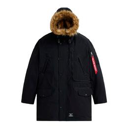 Alpha Industries: Чёрный пуховик 