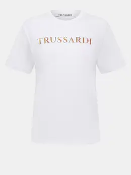 Trussardi: Белая футболка 