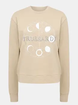 Trussardi: Бежевый свитшот 