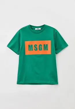 MSGM Kids: Зелёная футболка