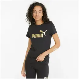 PUMA: Чёрная футболка  Ess