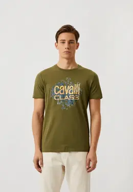 Cavalli Class: Футболка цвета хаки