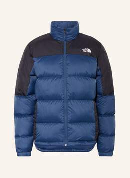 The North Face: Синий пуховик