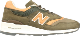 New Balance: Зелёные кроссовки  997