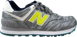 New Balance: Жёлтые кроссовки  574