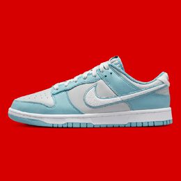 Nike: Голубые кроссовки Dunk Low