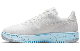 Nike: Белые кроссовки Air Force 1 Crater Flyknit