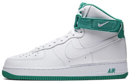 Nike: Зелёные кроссовки Air Force 1