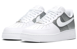 Nike: Серебристые кроссовки Air Force 1 Low