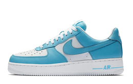 Nike: Голубые кроссовки Air Force 1 Low