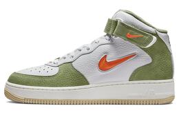 Nike: Зелёные кроссовки Air Force 1