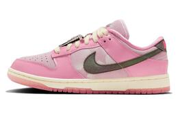 Nike: Розовые кроссовки  Dunk Low