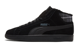 PUMA: Чёрные кроссовки  Smash V2 Mid