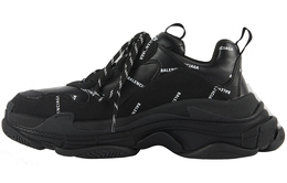 Balenciaga: Чёрные кроссовки  Triple S