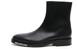 Balenciaga: Чёрные ботинки Shopping