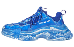 Balenciaga: Синие кроссовки  Triple S