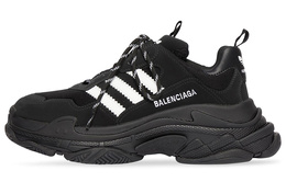 Balenciaga: Чёрные кроссовки  Triple S