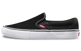 Vans: Чёрные мокасины  Slip On Pro