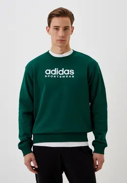 adidas: Зелёный свитшот 