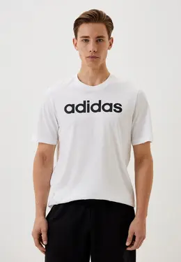 adidas: Белая футболка 