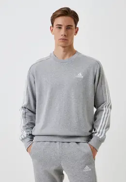 adidas: Серый свитшот